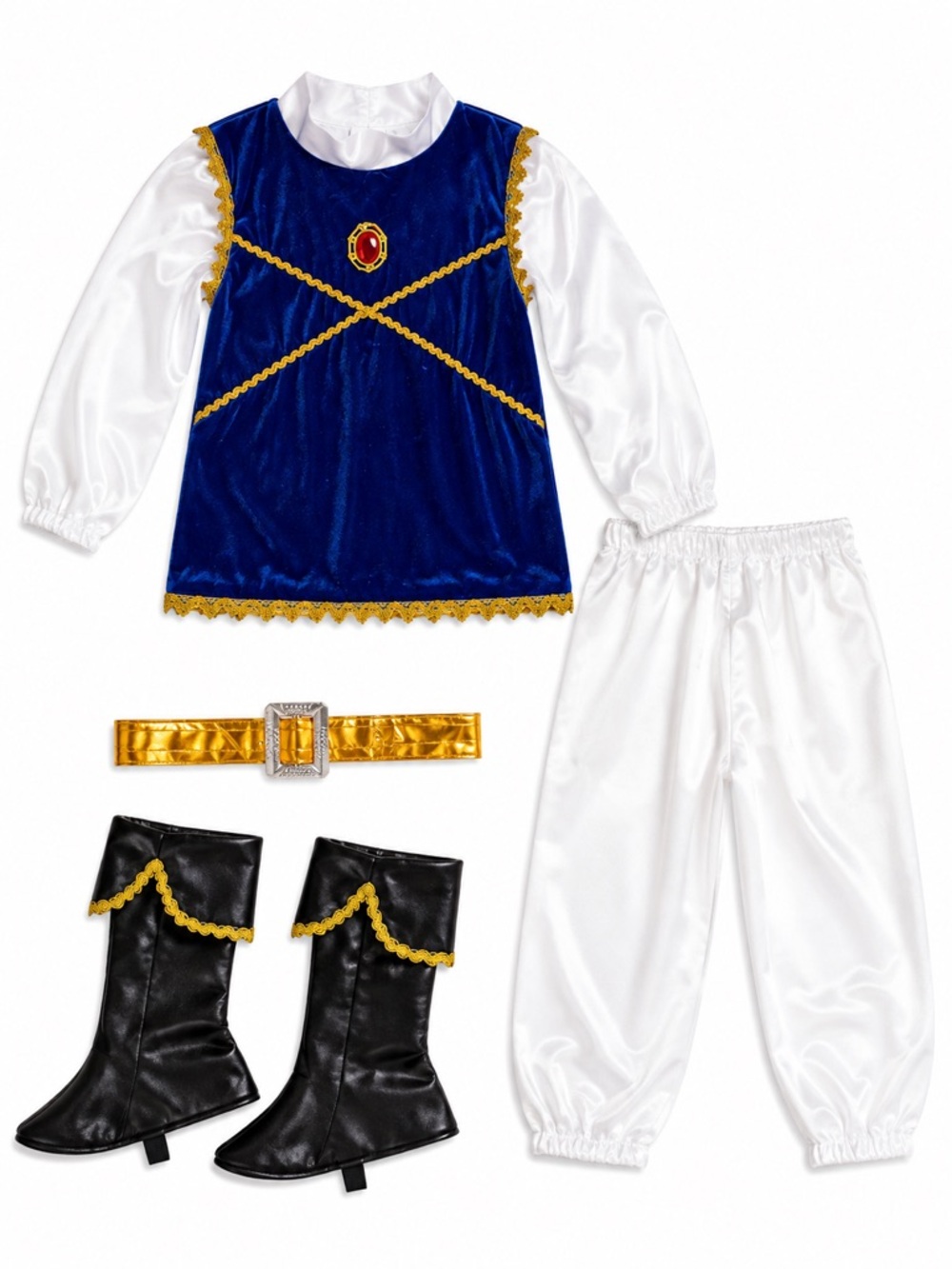 Royal Blue and White Prince Costume for Kids - Classic Regal Outfit